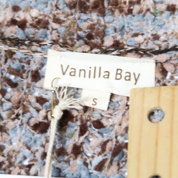 Vanilla Bay‎ Womens Sweater Size Small Blue Brown Boucle Boho Cozy Neutral - Picture 3 of 8